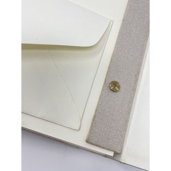 Pottery Barn Photo Picture Memory Book Album Linen Beige  Scrapbook 8.5x14.5” - Picture 11 of 11